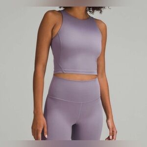 Lululemon Align High-Neck Tank Top Purple Ash Built-In Bra Size 10